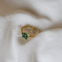 Load image into Gallery viewer, Green Flower Ring