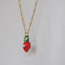 Load image into Gallery viewer, Lampwork Strawberry Necklace
