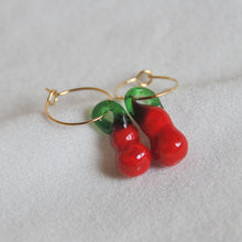 Load image into Gallery viewer, Lampwork Fruit Hoops