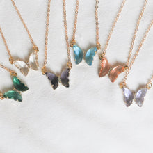 Load image into Gallery viewer, Glass Butterfly Necklace