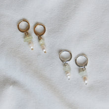 Load image into Gallery viewer, Gemstone Pearl Earrings
