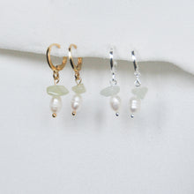 Load image into Gallery viewer, Gemstone Pearl Earrings