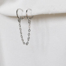 Load image into Gallery viewer, Double Silver Hoops