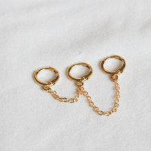 Load image into Gallery viewer, Triple Gold Hoops
