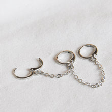 Load image into Gallery viewer, Triple Silver Hoops