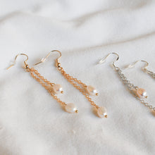 Load image into Gallery viewer, Double Pearl Drop Earrings