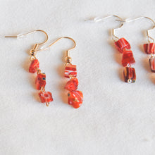 Load image into Gallery viewer, Red Link Earrings