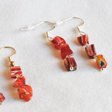 Load image into Gallery viewer, Red Link Earrings