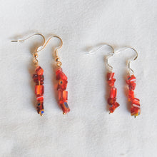 Load image into Gallery viewer, Red Stack Earrings