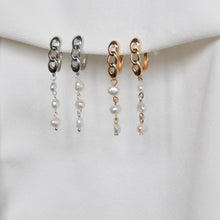 Load image into Gallery viewer, Pearl Chain Earrings