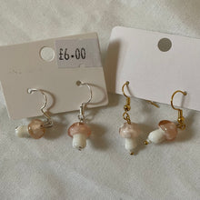 Load image into Gallery viewer, Pink Baby Mushroom Earrings
