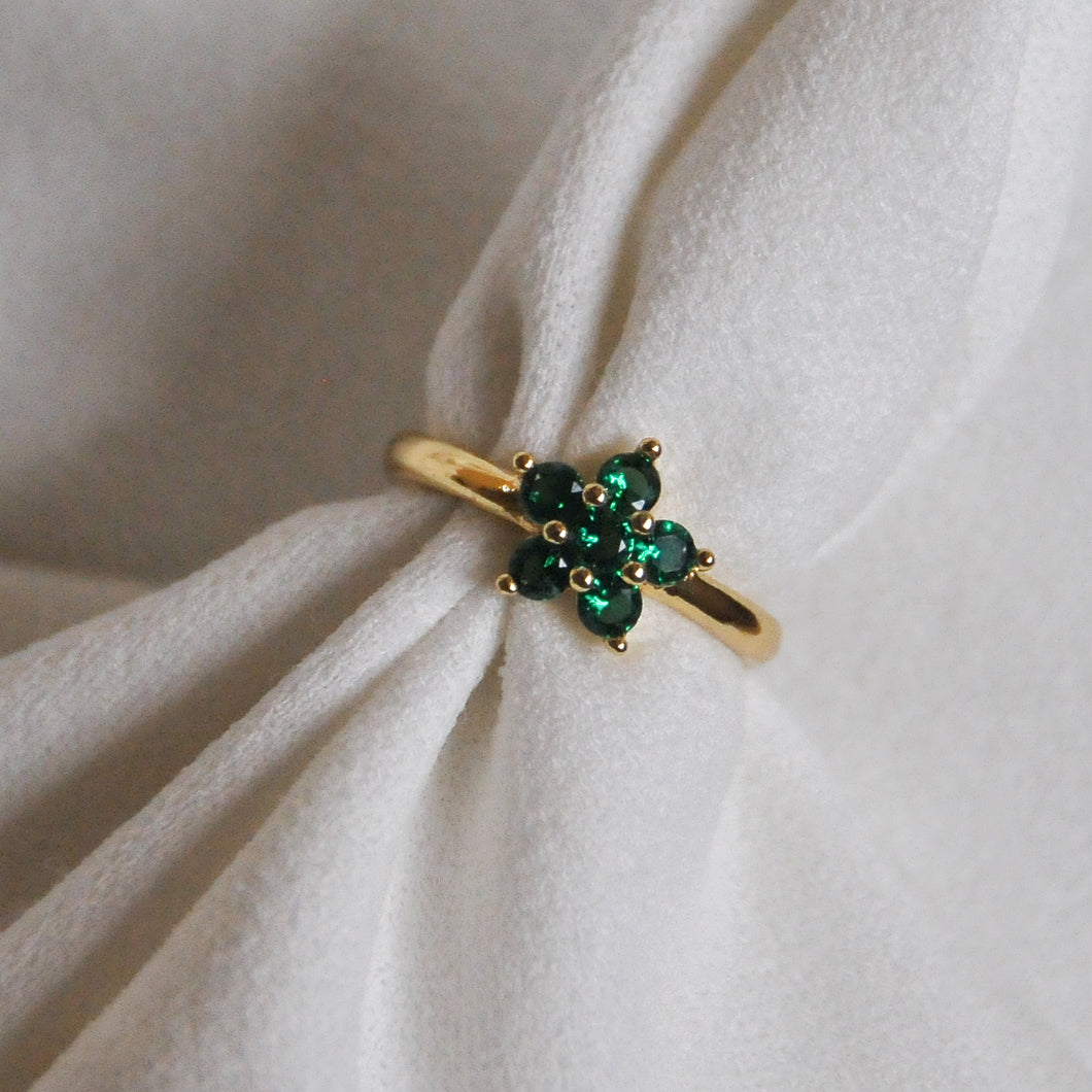 Green Flower Ring