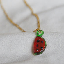 Load image into Gallery viewer, Lampwork Watermelon Necklace
