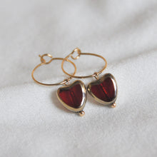 Load image into Gallery viewer, Red Heart Hoops

