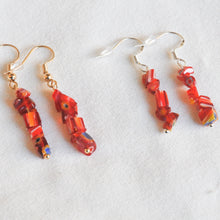 Load image into Gallery viewer, Red Stack Earrings
