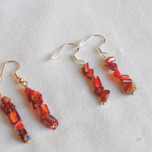 Load image into Gallery viewer, Red Stack Earrings
